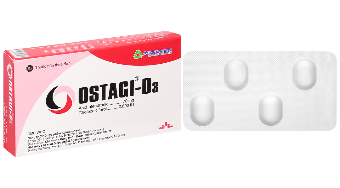 Ostagi-D3 ngăn ngừa và điều trị loãng xương (1 vỉ x 4 viên) - 