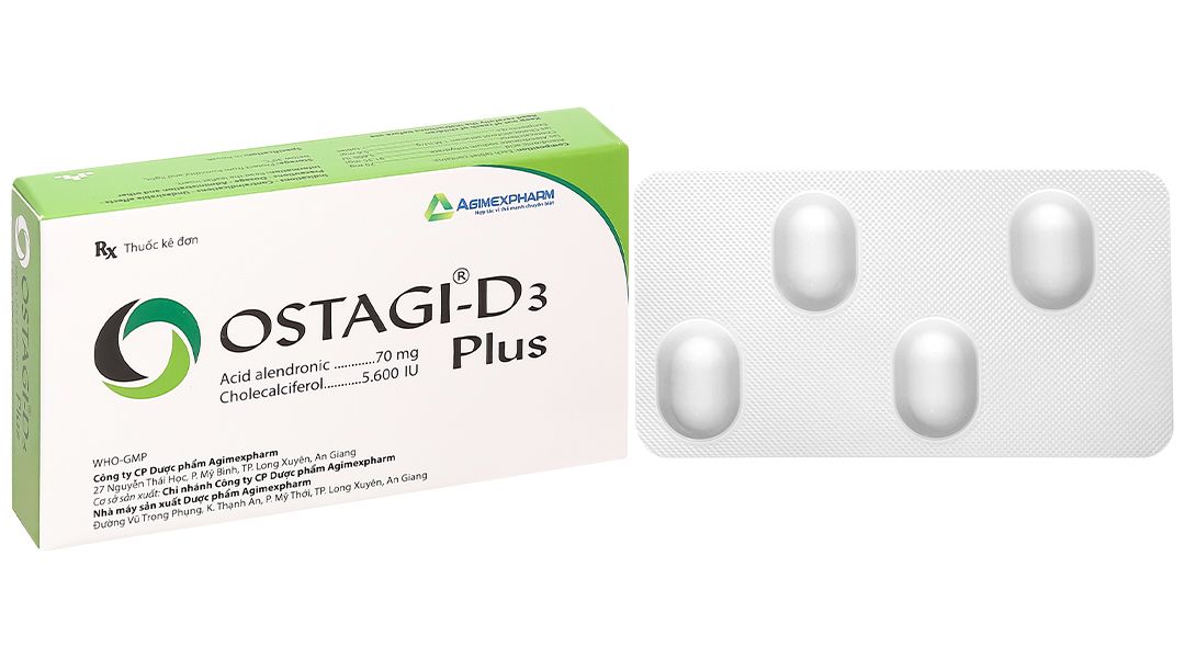 Ostagi-D3 Plus ngăn ngừa và điều trị loãng xương (1 vỉ x 4 viên) - 