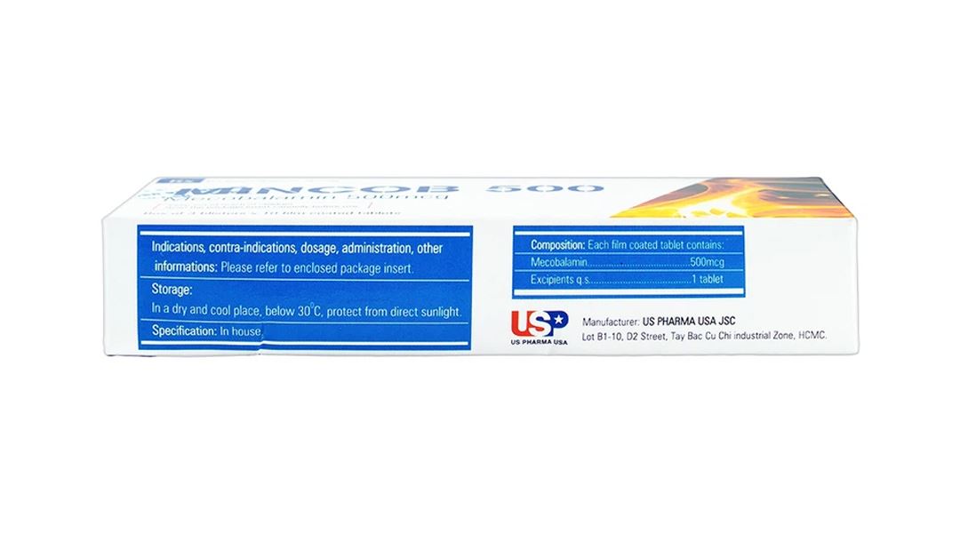 Mincob 500 điều trị và dự phòng thiếu vitamin B12
