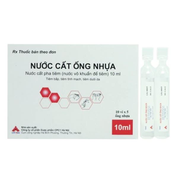 Nước cất ống nhựa 10ml dùng làm dung môi hoà tan