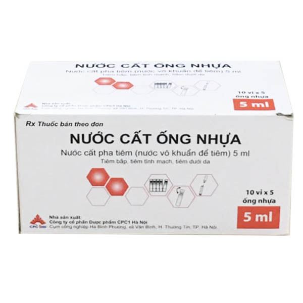 Nước cất ống nhựa 5ml dùng làm dung môi hoà tan
