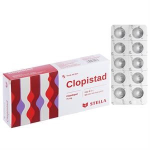 Clopistad 75mg phòng ngừa các biến cố do huyết khối động mạch