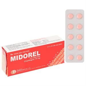 Midorel 75mg giảm biến cố do xơ vữa động mạch
