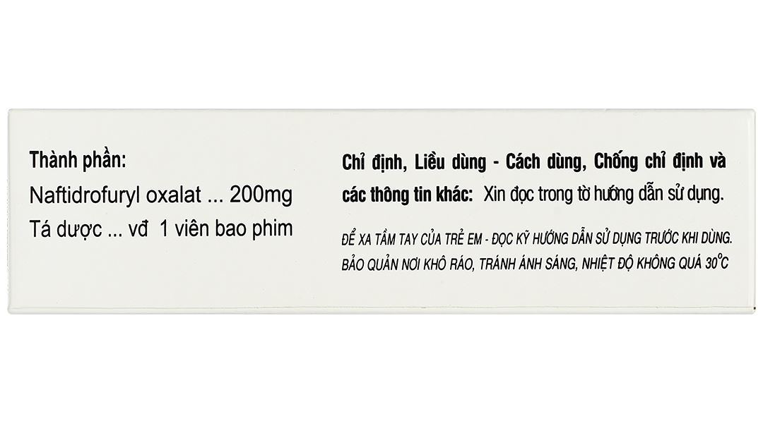 Naftizine 200mg điều trị viêm động mạch tắc nghẽn mãn tính chi dưới