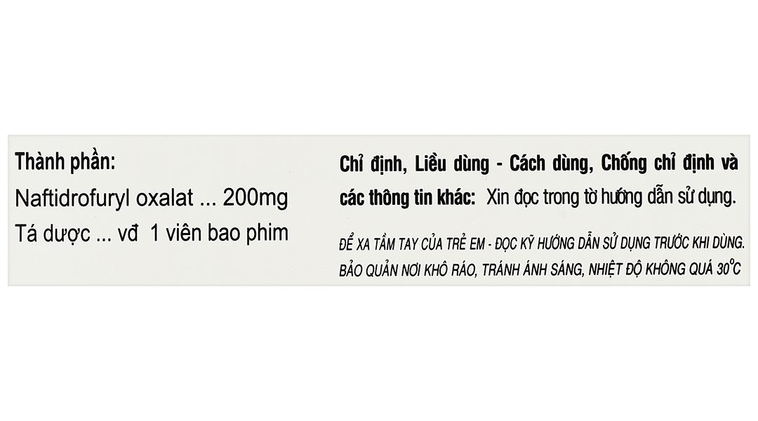 Naftizine 200mg điều trị viêm động mạch tắc nghẽn mãn tính chi dưới