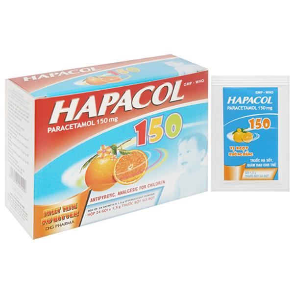 Bột sủi Hapacol 150 giảm đau, hạ sốt