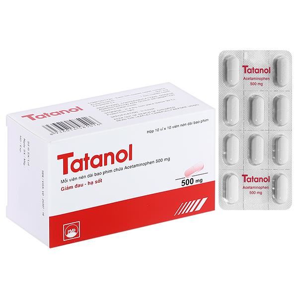 Tatanol 500mg giảm đau, hạ sốt