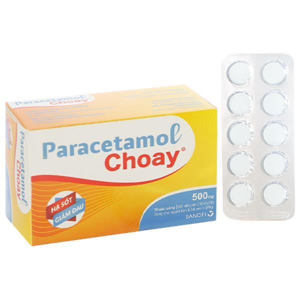 Paracetamol Choay 500mg hạ sốt, giảm đau từ nhẹ đến vừa