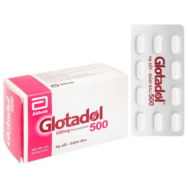 Glotadol 500 hạ sốt, giảm các cơn đau từ nhẹ đến vừa