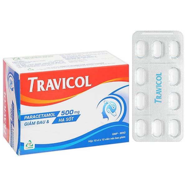 Travicol 500mg giảm đau, hạ sốt