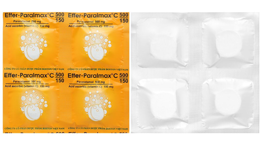 Viên nén sủi Effer-Paralmax C 500/150 Boston giúp giảm đau, hạ sốt