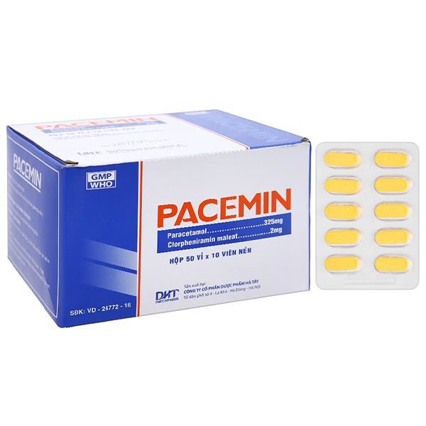 Pacemin trị triệu chứng đau đầu, sổ mũi, hạ sốt