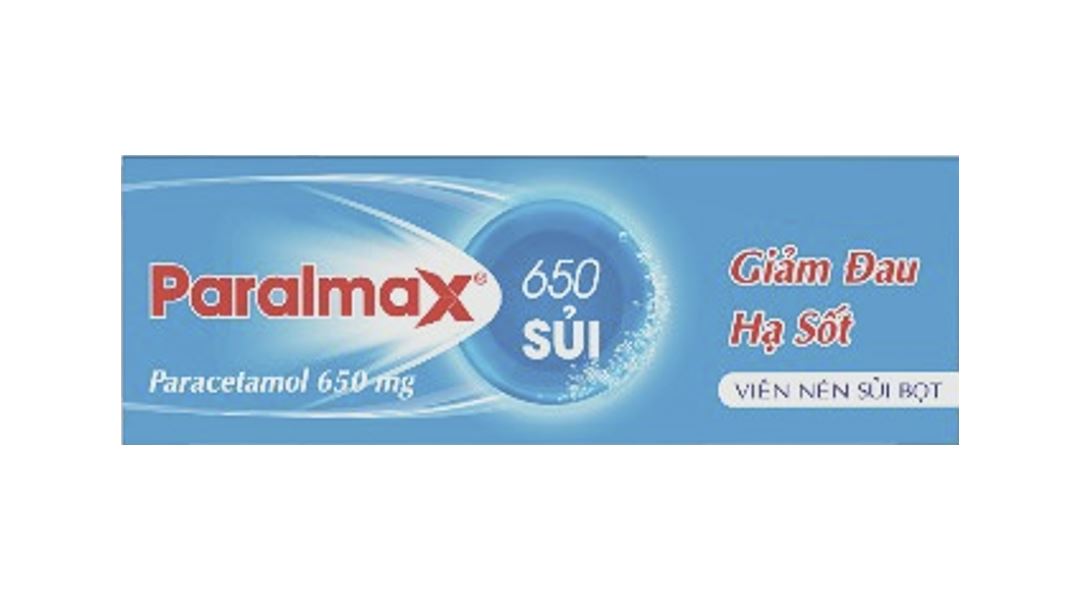 Viên sủi Paralmax 650 Sủi giảm đau, hạ sốt từ nhẹ đến vừa