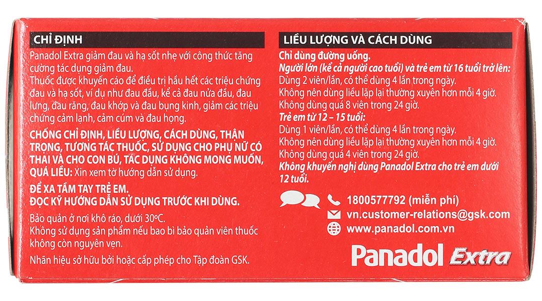 PANADOL EXTRA (NEW) H/180V