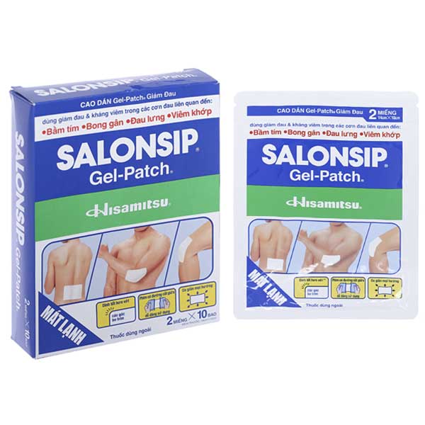 Cao dán Salonsip Gel-Patch giảm đau, kháng viêm cơ khớp
