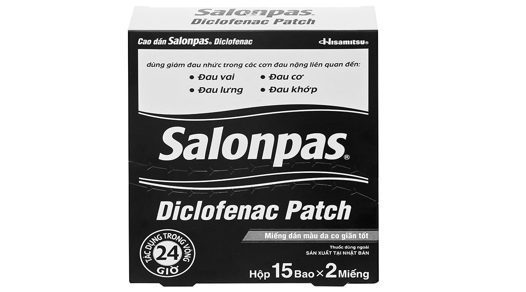Cao dán Salonpas Diclofenac Patch giúp giảm đau, kháng viêm