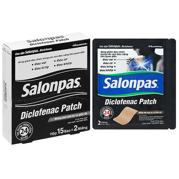 Cao dán Salonpas Diclofenac Patch giúp giảm đau, kháng viêm