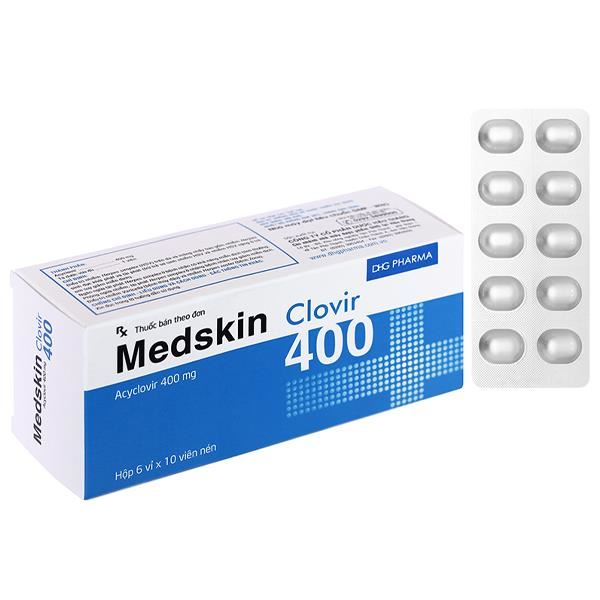 Medskin Clovir 400 phòng và trị nhiễm Herpes simplex