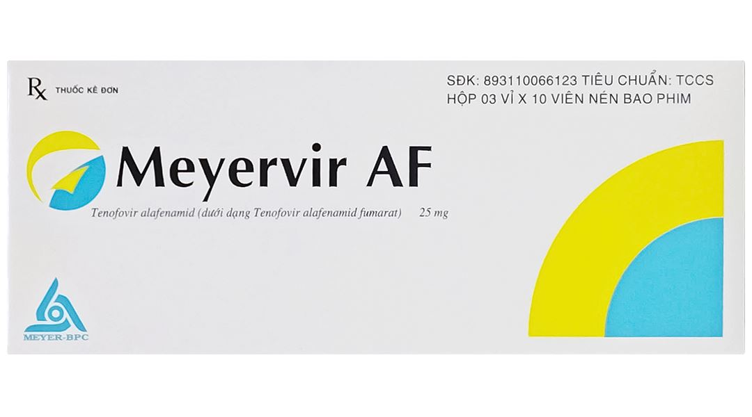 Meyervir AF 25mg điều trị viêm gan siêu vi B mạn tính