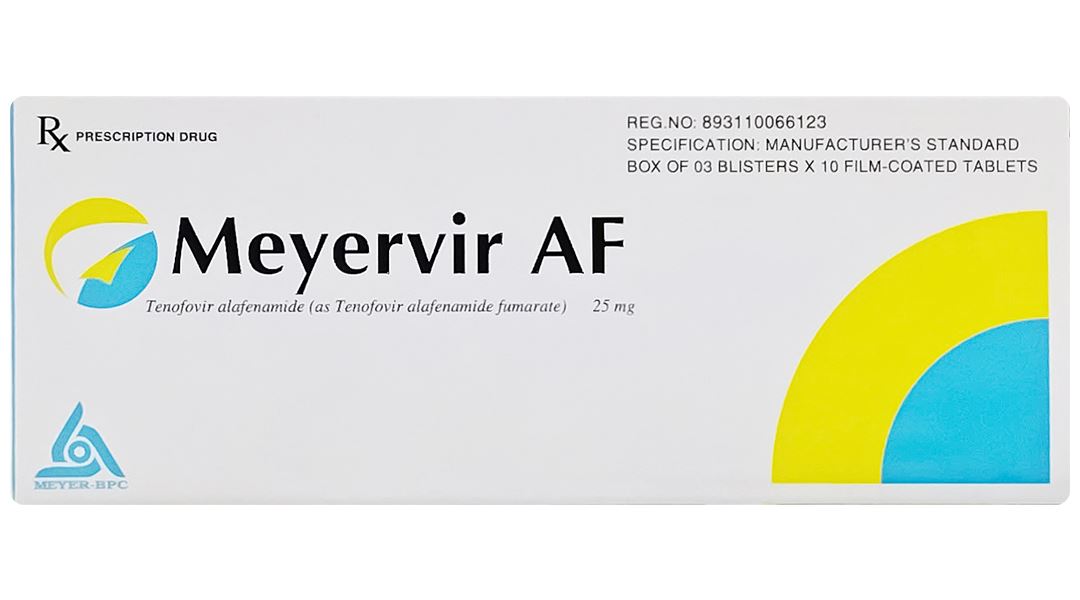 Meyervir AF 25mg điều trị viêm gan siêu vi B mạn tính