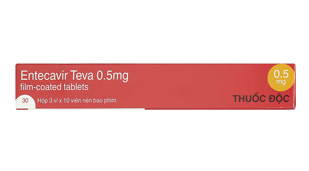Entecavir Teva 0,5mg điều trị viêm gan B mãn tính
