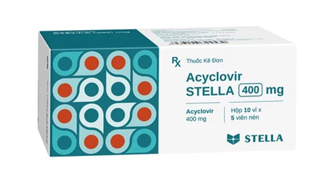 Acyclovir STELLA 400mg trị nhiễm Herpes simplex trên da và màng nhầy