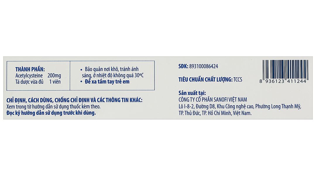 Acemuc 200mg tiêu nhầy trong bệnh lý hô hấp