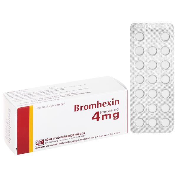 Bromhexin F.T Pharma 4mg tan đàm trong bệnh lý hô hấp