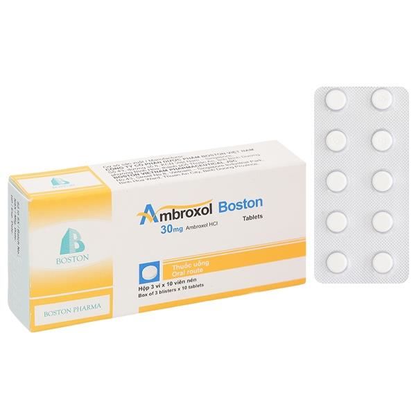 Ambroxol Boston 30mg tiêu nhầy, trị bệnh đường hô hấp