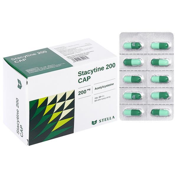 Stacytine 200 Cap tiêu nhầy trong bệnh lý hô hấp
