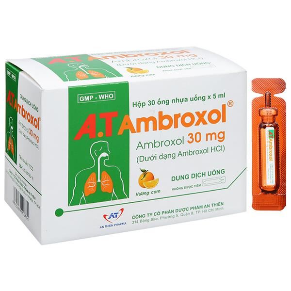 Dung dịch uống A.T Ambroxol tan đàm trong bệnh lý hô hấp