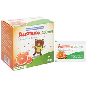 Bột pha hỗn dịch uống Ausmuco 200mg loãng đờm, tiêu chất nhày