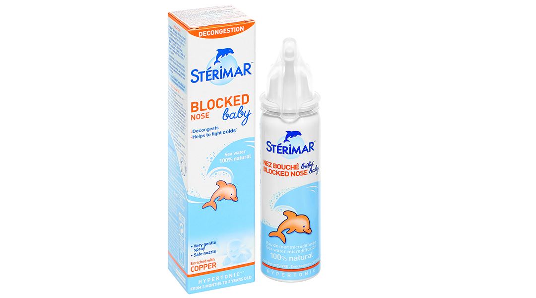 Dung dịch xịt mũi Sterimar Blocked Nose Baby hỗ trợ giảm viêm mũi cho bé