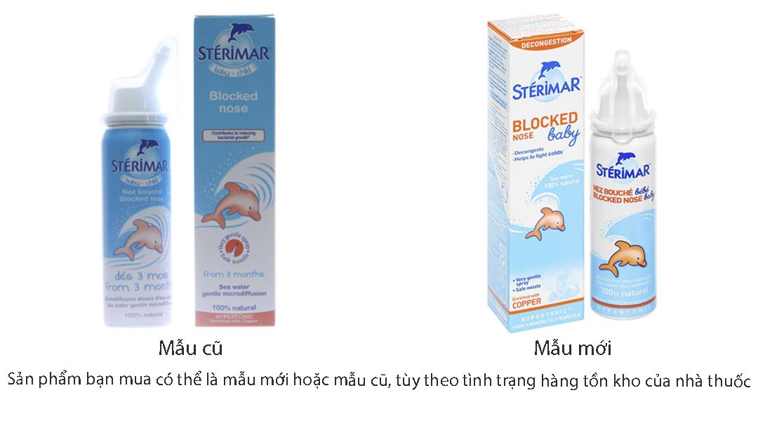 Dung dịch xịt mũi Sterimar Blocked Nose Baby hỗ trợ giảm viêm mũi cho bé