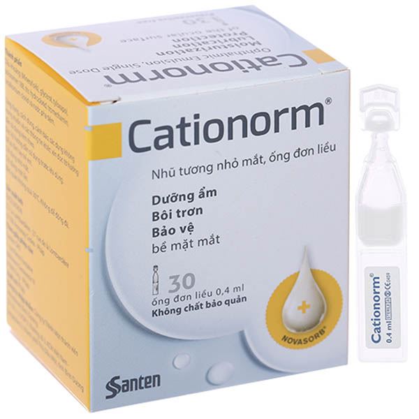 Nhũ tương nhỏ mắt Cationorm dưỡng ẩm, bôi trơn mắt