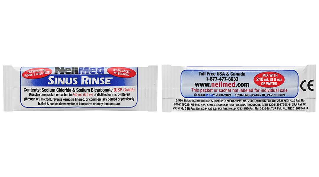 Muối vệ sinh mũi Neilmed Sinus Rinse giảm triệu chứng viêm mũi dị ứng hộp 50 gói - 8