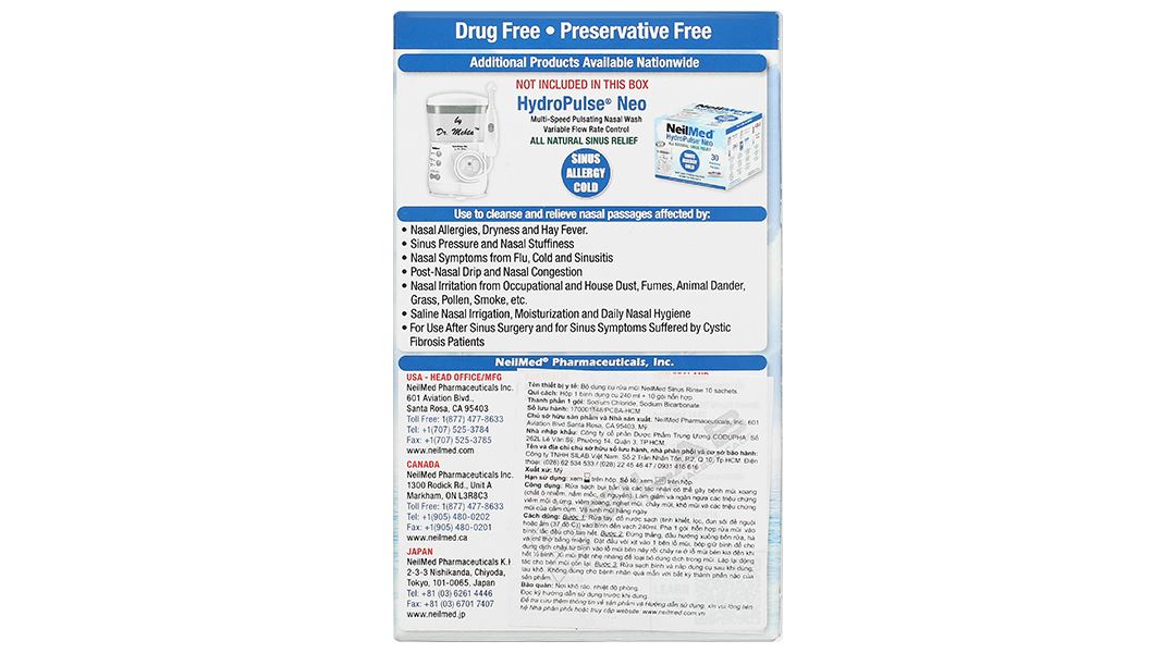 Bộ dụng cụ vệ sinh mũi Neilmed Sinus Rinse