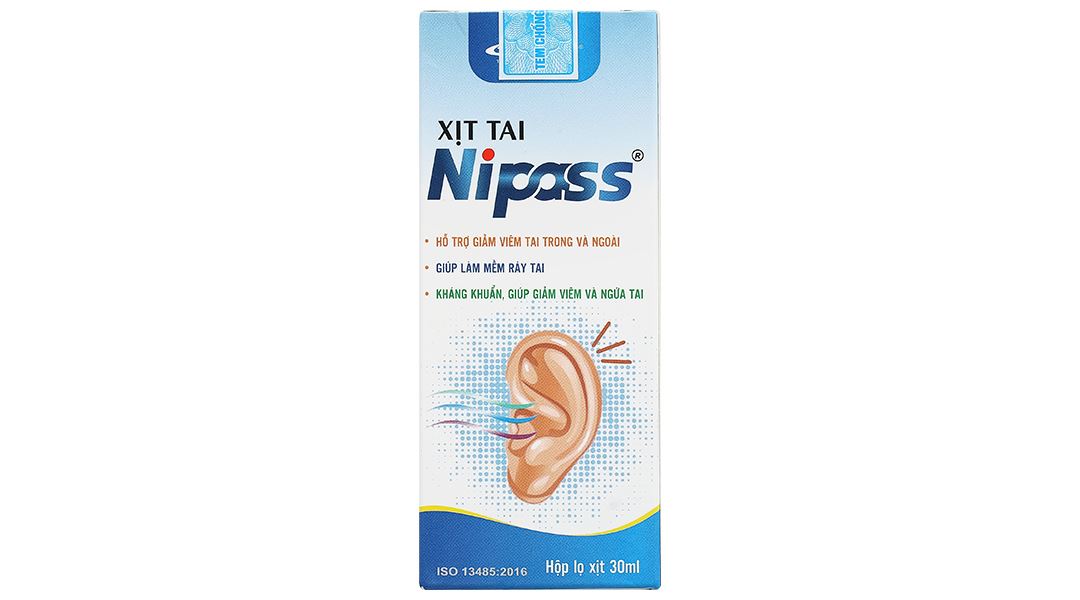 Xịt kháng khuẩn tai Nipass hỗ trợ giảm viêm tai chai 30ml - 12