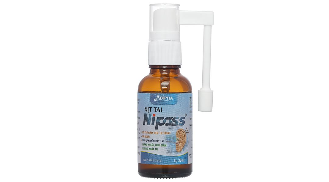 Xịt kháng khuẩn tai Nipass hỗ trợ giảm viêm tai chai 30ml - 16
