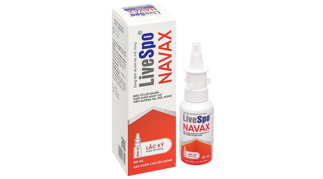 Dung dịch LiveSpo Navax giúp giảm nguy cơ viêm đường tai, mũi, họng