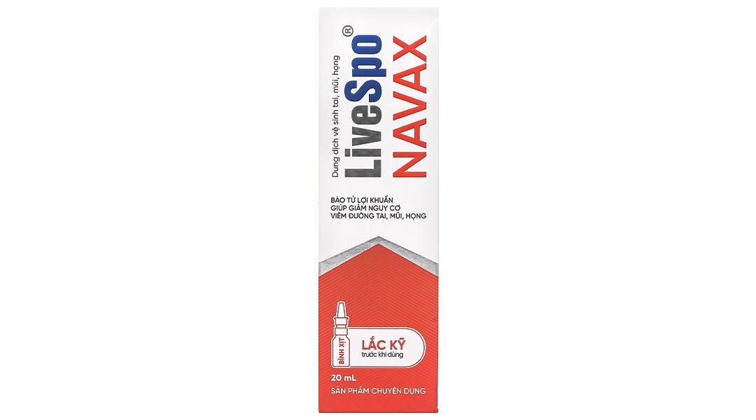 Dung dịch LiveSpo Navax giúp giảm nguy cơ viêm đường tai, mũi, họng