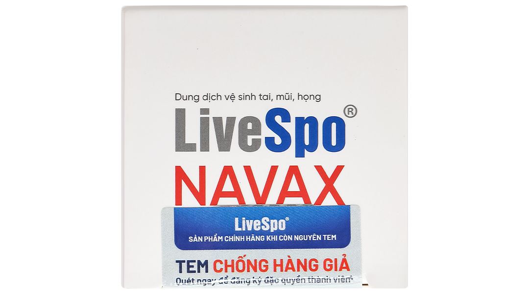 Dung dịch LiveSpo Navax giúp giảm nguy cơ viêm đường tai, mũi, họng