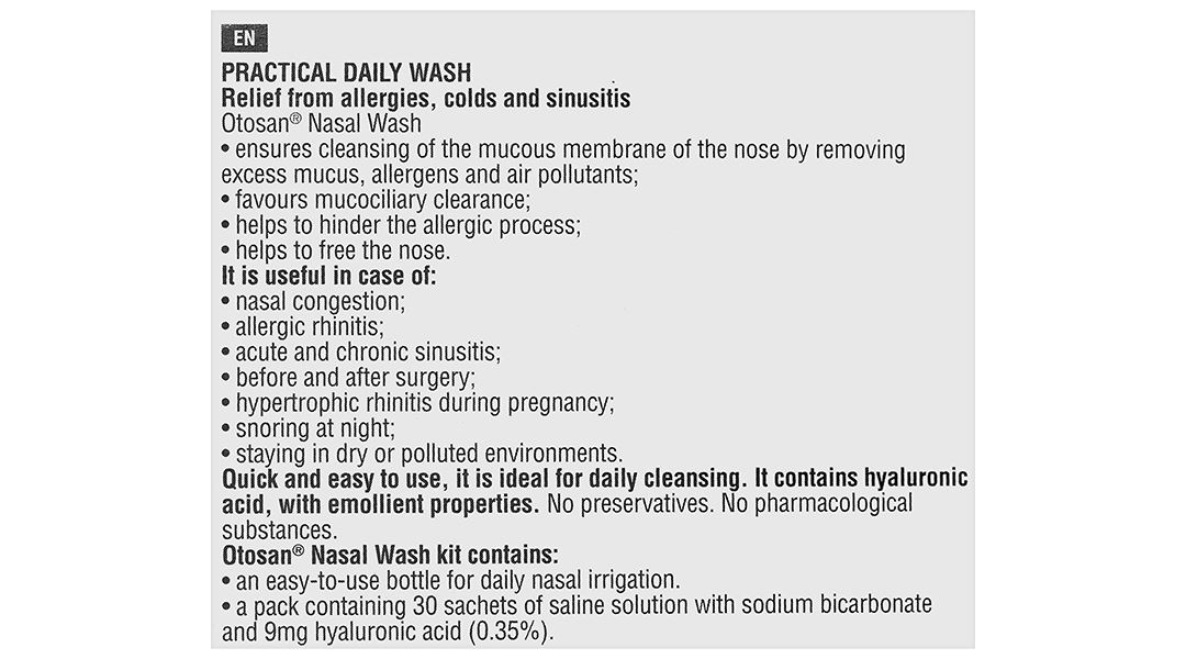 Bộ vệ sinh mũi Otosan Nasal Wash giúp làm sạch niêm mạc (1 bình + 30 gói) - 8