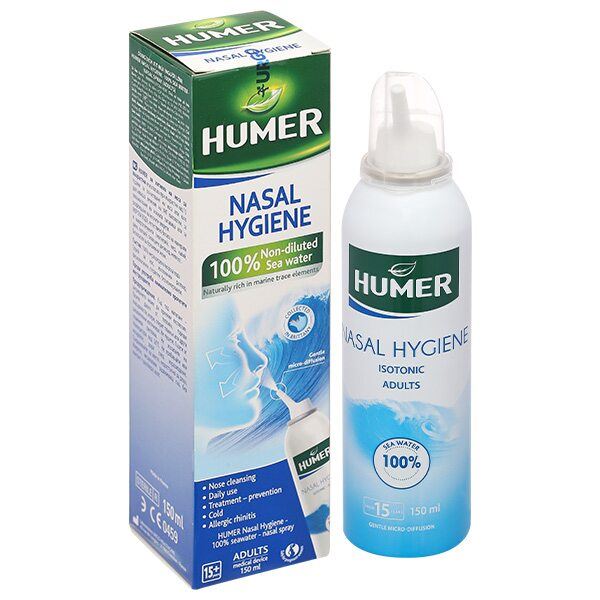 Dung dịch xịt mũi Humer Nasal Hygiene vệ sinh mũi hằng ngày