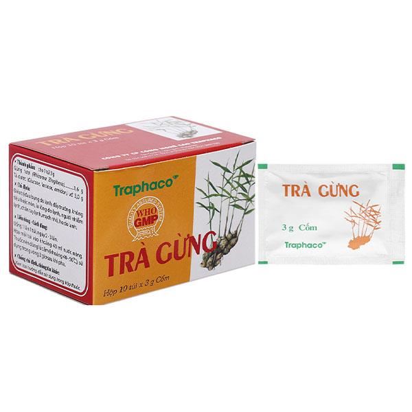 Trà gừng hòa tan Traphaco giảm đau bụng, đầy trướng