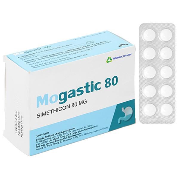 Viên nhai Mogastic 80 trị đầy hơi, khó tiêu