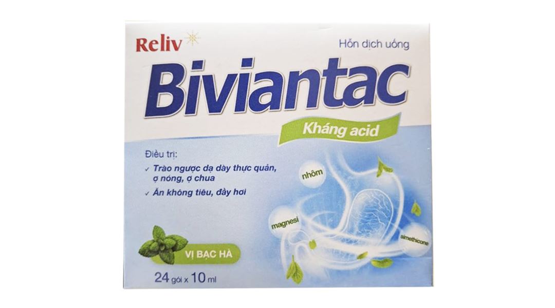 Hỗn dịch uống Biviantac giảm đầy hơi, trướng bụng ăn không tiêu
