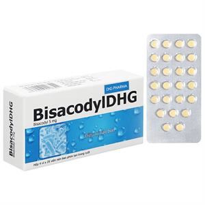 BisacodylDHG 5mg trị táo bón, làm sạch ruột trước và sau phẫu thuật