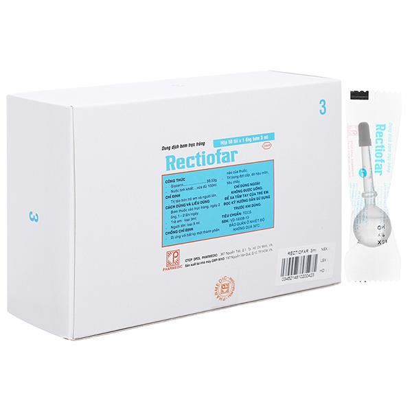 Dung dịch bơm trực tràng Rectiofar trị táo bón