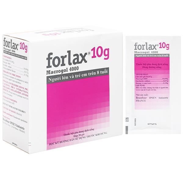 Bột pha dung dịch uống Forlax 10g trị táo bón